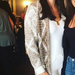 Tan and Cream Sweater Size Small